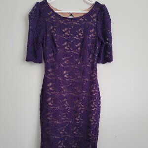 DressBarn Purple Lace Dress
